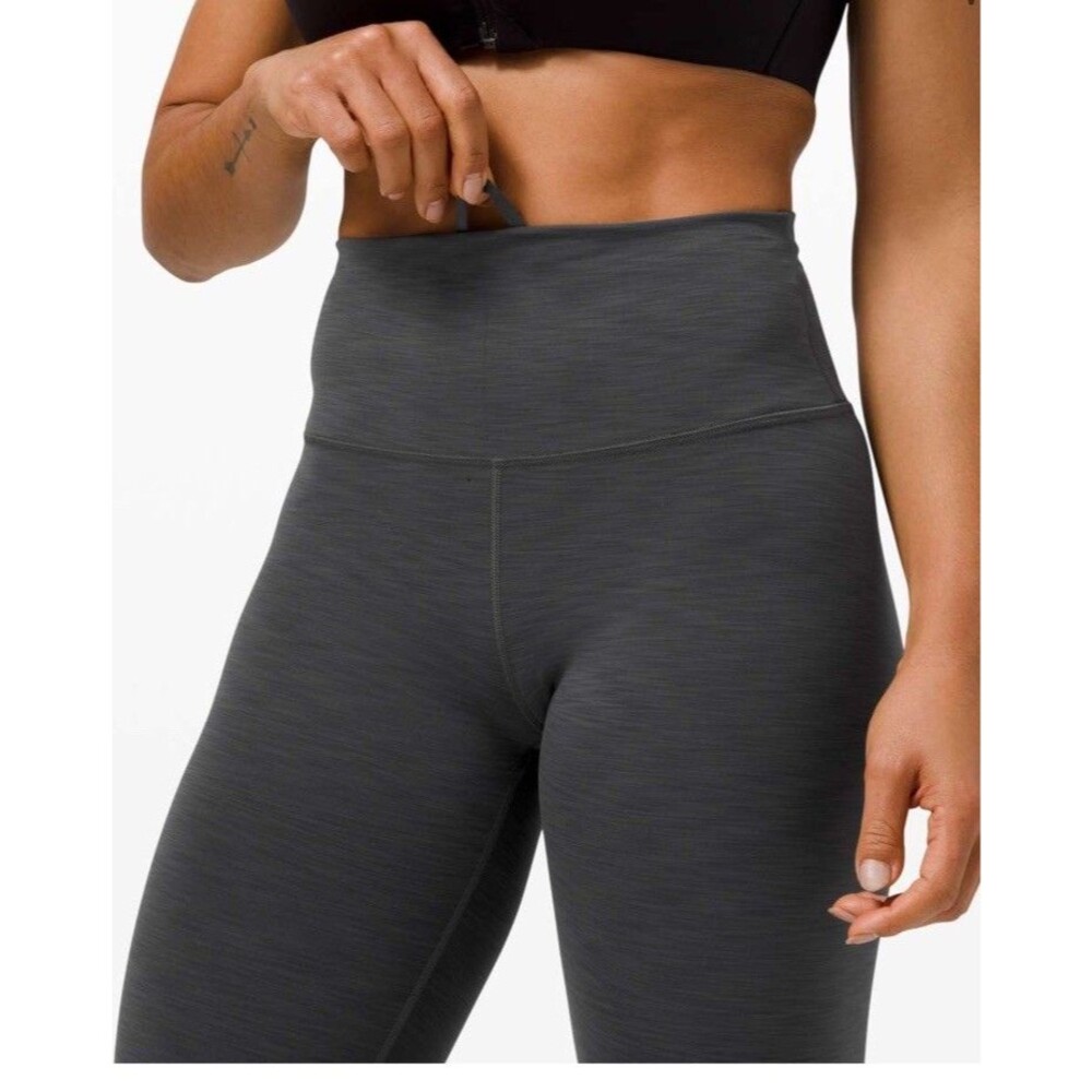 Lululemon Wunder Train High Rise Tight 28” Heathered Graphite Gray Size 10